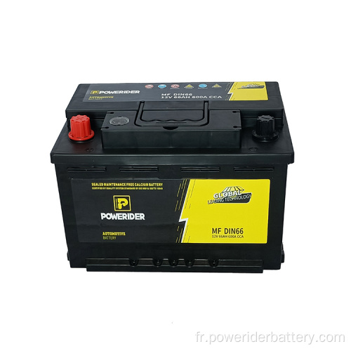 Batterie de départ de voiture 12V 66Ah DIN66 DIN66